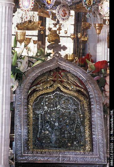 Icon of the annunciation of the Virgin Mary Pnagia Evangelistria church Tinos